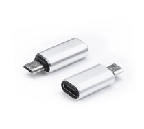 Adapter Type-C (female) to Micro-USB (male), Silver (5901737917256)