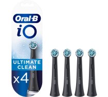 Oral-B iO Ultimate Clean Black Replacement Brushes, Black, 4pcs (4210201301905)