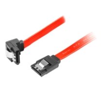 LANBERG CA-SASA-13CU-0070-R Cable SATA DATA III 0.7M Angled Clipped, Red (CA-SASA-13CU-0070-R)