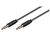 MicroConnect 3.5mm 4-pin 3m M-M Black Audio Cable, stereo AND Mic (IPOD013)