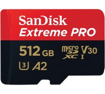 SANDISK EXTREME PRO MicroSDXC 512GB 200|140 MB|s UHS-I U3 Memory Card (SDSQXCD-512G-GN6MA)