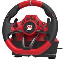 Hori NSW-228U Mario Kart Racing Wheel Pro Deluxe For Nintendo Switch, Black/Red (NSW-228U)