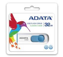 Adata C008 32GB USB Flash Drive, Blue/White (AC008-32G-RWE)