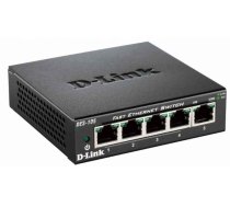 D-Link Black Switch Copper Wire 0.1 Gbps - External DES-105/E (DES-105/E)