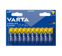 Varta Battery Alkaline, Mignon, AA, LR06, 1.5V Longlife Power (20-Pack) (04906 121 420)