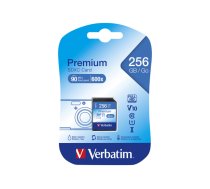 Verbatim SDXC-Card 256GB, Premium, Class 10, U1 - 45MB/s, 300x, Blister (44026)