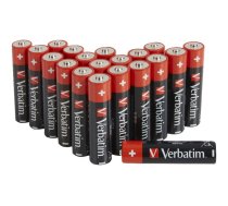 Verbatim Battery Alkaline, Mignon, AA, LR06, 1.5V , Blister (20-Pack) (49877)