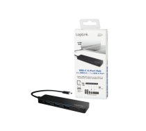 LogiLink Very Slim USB 3.2 Gen1x1 USB-C 4-Port Hub Black UA0311 (UA0311)