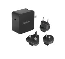 LogiLink USB Socket Travel Adapter GaN 1x USB-C 65 W Black PA0302 (PA0302)