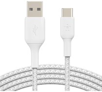 BELKIN BOOST CHARGE USB-A - USB-C cable braided, 2m, white (CAB002bt2MWH) (CAB002bt2MWH)