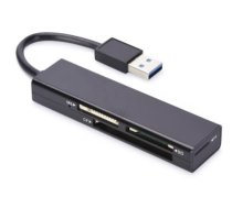 Ednet USB 3.0 MCR Card Reader USB 3.2 Gen 1 (CF, SD, MicroSD, MS), Black (AMASSCU00000007)