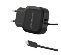 Qoltec 17W Charger | 5V | 3.4A | USB + USB-C (50190)