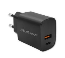 Qoltec GaN POWER PRO charger, 1x USB-C, 1x USB, 30W (52377)