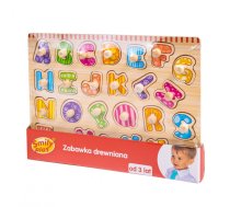 Smily Wooden puzzle Letters  (SPW83601)