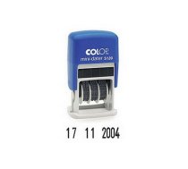 Zīmogs COLOP Datumu numerators S120 Mini-Dater 03(ciparu DD. MM. YYYY),zils korpuss melns spilventiņš (650-00960)