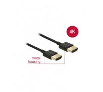 Delock Cable High Speed HDMI with Ethernet - HDMI-A male - HDMI-A male 3D 4K 2m Slim Premium (84773)