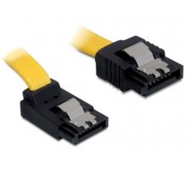 Delock Cable SATA 6 Gbs male straight  SATA male upwards angled 20 cm yellow metal (82799)