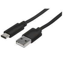 Manhattan USB-C to USB-A Cable, 1m, Male to Male, Black, 480 Mbps (USB 2.0), Equivalent to USB2AC1M, Hi-Speed USB, Lifetime Warranty, Polybag (353298)