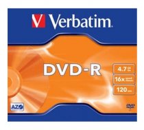 1x5 Verbatim DVD-R 4,7GB 16x Speed, Jewel Case (43519)