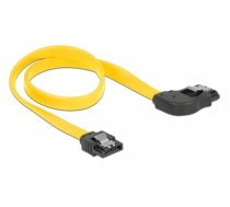 Delock Cable SATA 6 Gbs male straight  SATA male right angled 50 cm yellow metal (82829)