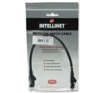 Intellinet Network Patch Cable, Cat6, 0.5m, Black, CCA, U/UTP, PVC, RJ45, Gold Plated Contacts, Snagless, Booted, Lifetime Warranty, Polybag (342032)