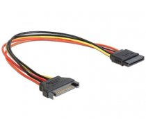 Delock Extension Cable Power SATA 15 Pin male  SATA 15 Pin female 30 cm (60131)