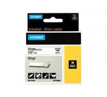 Dymo Rhino Label IND, Vinyl 12 mm x 5,5 m black to white (18444)