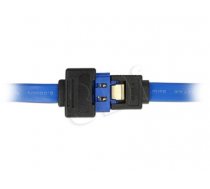 Delock Extension cable SATA 6 Gb/s receptacle straight > SATA plug straight 30 cm blue latchtype (84972)