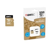 EMTEC MicroSD Card 128GB SDXC CL.10 Gold + (ECMSDM128GXC10GP)