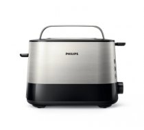 Philips Viva Collection Toaster HD2637/90 Extra wide 2 slots toaster Built in bun warmer Black (HD2637/90)