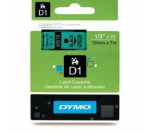 Dymo D1 12mm Black/Green labels 45019 (S0720590)