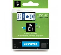 DYMO D1 Standard - Blue on Transparent - 12mm (S0720510)