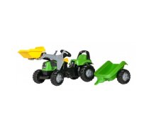 Bērnu traktors ar pedāļiem rollyKid Deutz ar kausu un piekabi (2,5-5 gadiem) 023196 Vācija (023196)