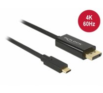 Delock Cable USB Type-C™ male > Displayport male (DP Alt Mode) 4K 60 Hz 1 m black (85255)