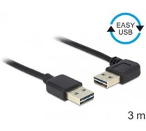 Delock Cable EASY-USB 2.0-A male  male leftright angled 3 m (83466)