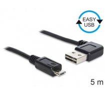 Delock Cable EASY-USB 2.0-A male leftright angled  USB 2.0 micro-B male 5 m (83385)