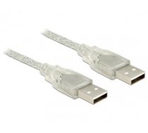 Delock Cable USB 2.0 Type-A male  USB 2.0 Type-A male 0.5 m transparent (83886)
