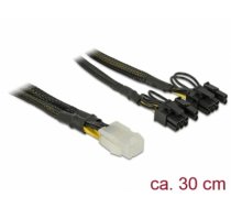 Delock PCI Express power cable 6 pin female > 2 x 8 pin male 30 cm (85455)