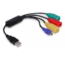 Delock USB 2.0 external 4 port Cable Hub (61724)