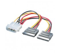 ROLINE Internal Y-Power Cable, 4-Pin HDD to 2x SATA 0.12 m (11.03.1050)