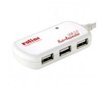 ROLINE USB 2.0 Hub, 4 Ports, with Repeater 12 m (12.04.1085)