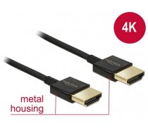 Delock Cable High Speed HDMI with Ethernet - HDMI-A male > HDMI-A male 3D 4K 0.25 m Slim High Quality (85117)