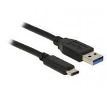 Delock Cable SuperSpeed USB 10 Gbps (USB 3.1, Gen 2) Type A male  USB Type-C™ male 1m black (83870)