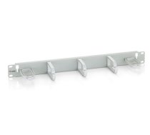 Equip 19" Rack Mount Cable Management Panel, Light Grey (RAL 7035) (327312)