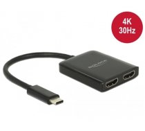 Delock USB Type-C™ Splitter (DP Alt Mode) > 2 x HDMI out 4K 30 Hz (87719)