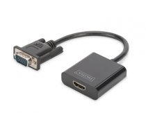 DIGITUS VGA to HDMI Converter and Audio Full HD 15 cm (DA-70473)