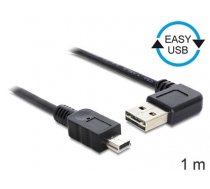 Delock Cable EASY-USB 2.0-A male leftright angled  USB 2.0 mini male 1 m (83378)