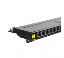 NetRack Patch panel 19" 0,5U 24-porty Kat. 5e FTP (104-12) (104-12)