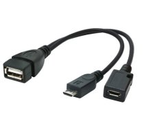 Adapteris Gembird USB OTG USB socket + MicroUSB socket - MicroUSB plug (A-OTG-AFBM-04)