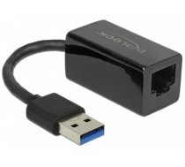 Delock Adapter SuperSpeed USB (USB 3.1 Gen 1) with USB Type-A male > Gigabit LAN 10/100/1000 Mbps compact black (65903)